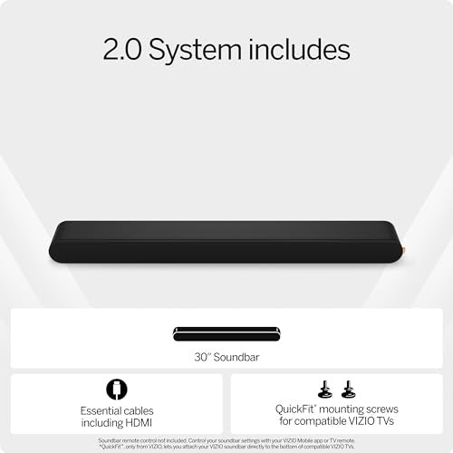 VIZIO - 2.0 Soundbar W/ Dolby Atmos, DTS:X - Black - Bellso