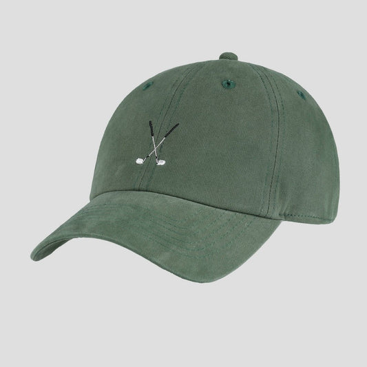 Wemco Men's Golf Club Micro Icon Print Cotton Baseball Hat - Green - Bellso