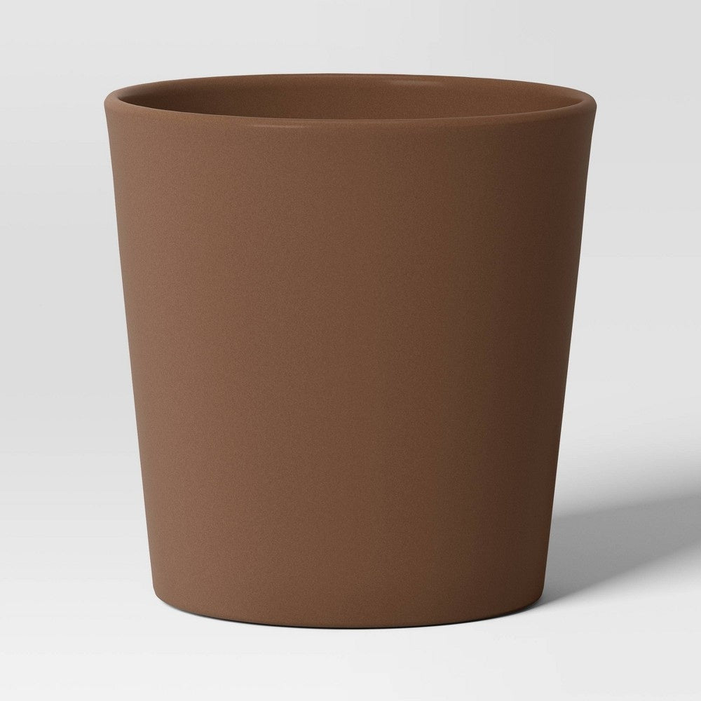 Aesthetic Plastic Indoor Outdoor Planter Pot Nest Brown 8.5"x8.5" - Threshold™