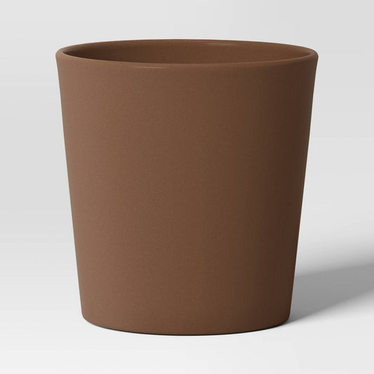 Aesthetic Plastic Indoor Outdoor Planter Pot Nest Brown 8.5"x8.5" - Threshold™