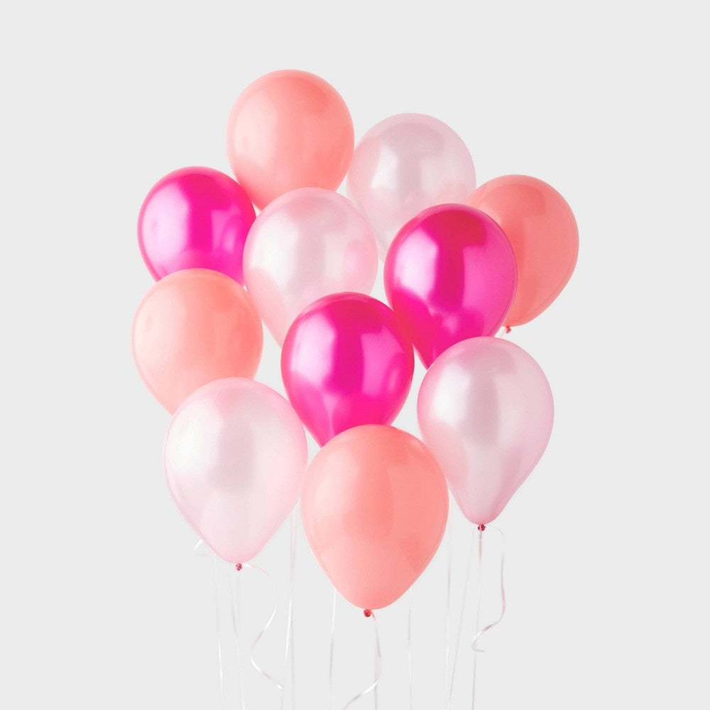 20ct Hot Pink Chrome Balloons - Spritz - Bellso