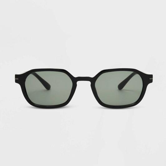 Men's Shiny Plastic Square Sunglasses - Original Use™ Black - Bellso