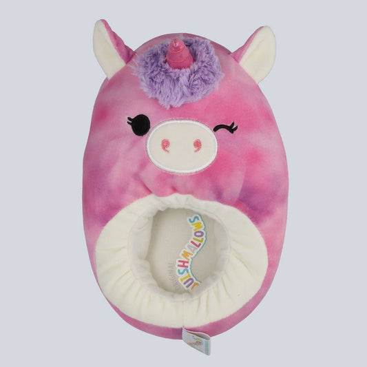 Squishmallows Kids' Lola the Unicorn Plush Slippers - Berry Purple 11-12 - Bellso