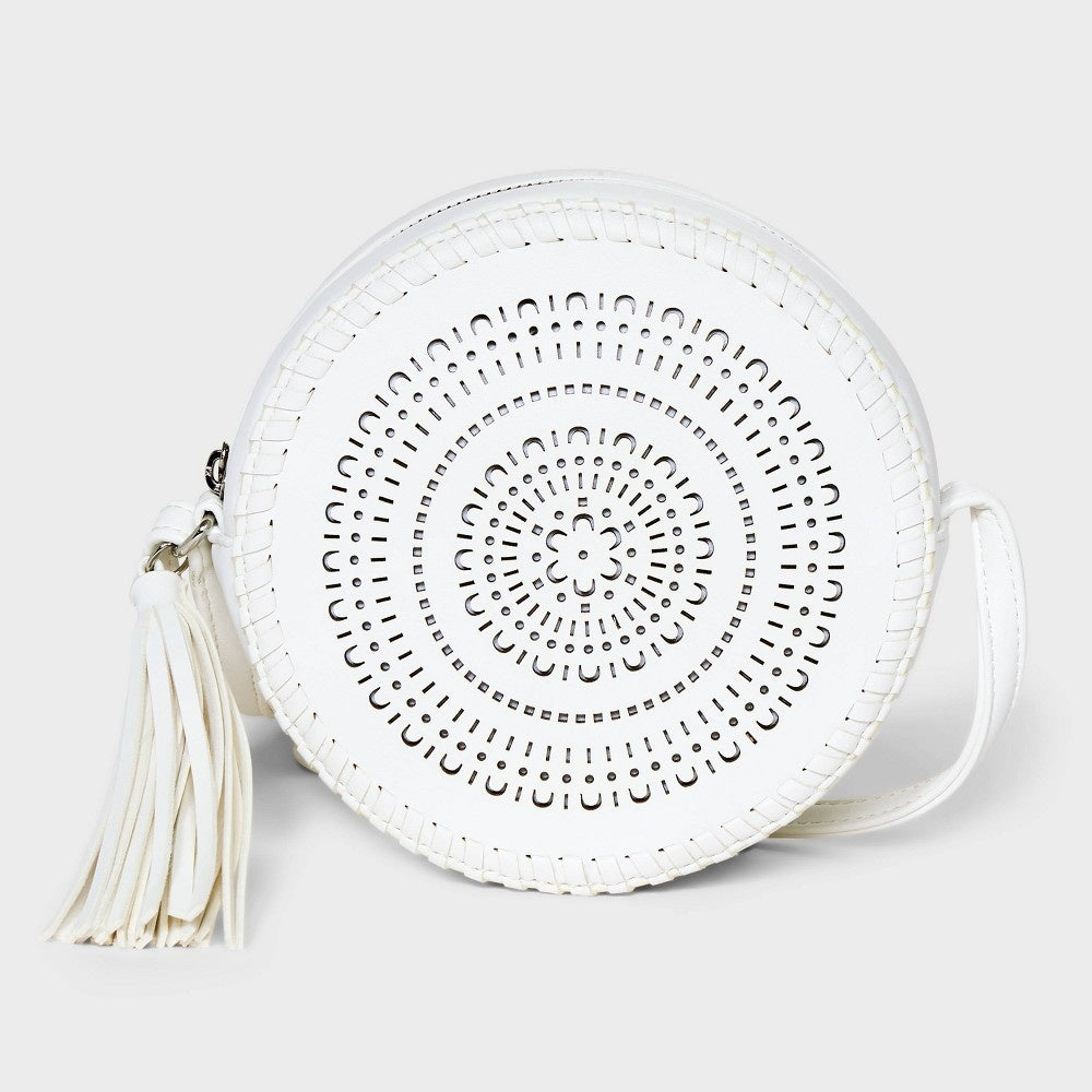 Girls' Circle Crossbody Bag - Art Class™ White - Bellso