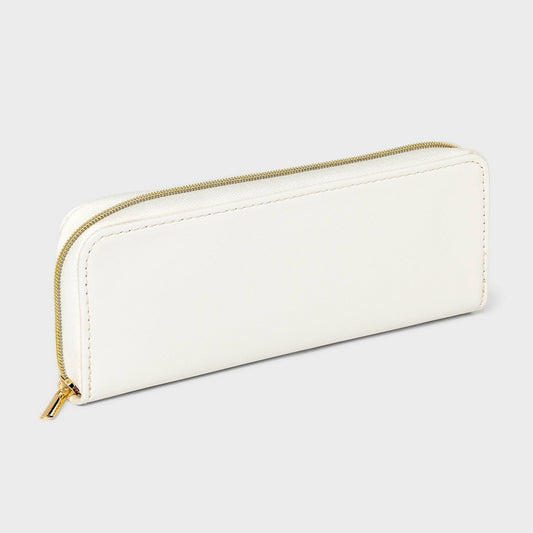 Small Long Case Stripe Lining Jewelry Organizer - a New Day™ White - Bellso