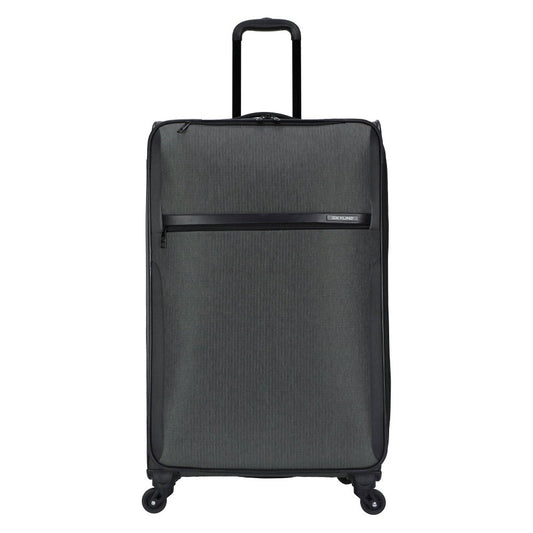 Skyline Softside Large Checked Spinner Suitcase - Gray Heather - Bellso