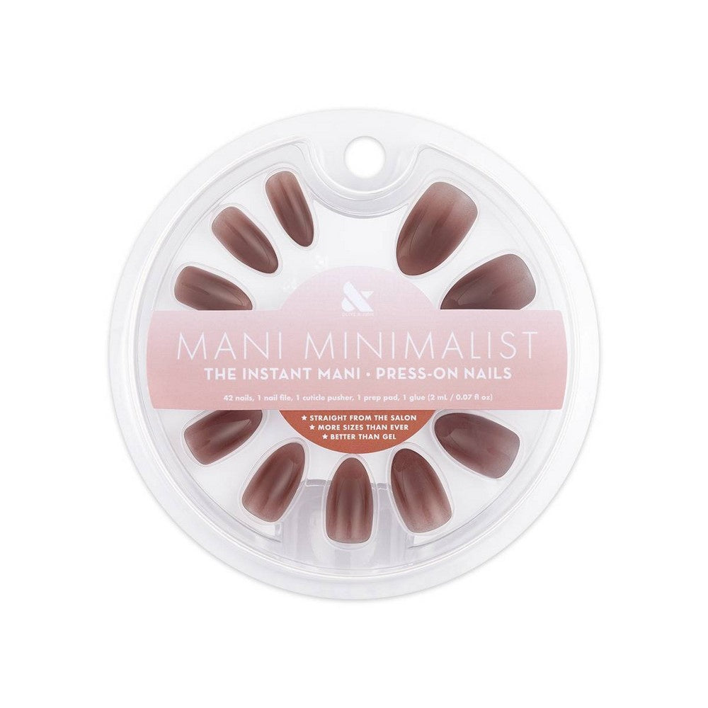 Olive & June Press-on Fake Nails - Chocolate Syrup Gradient - 42ct - Bellso