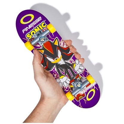 Tech Deck Finesse X Sonic the Hedgehog Handboard; Authentic Mini Skateboards Kids Toys for Boys and Girls Ages 6 and up (Hands Use Only) - Bellso