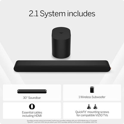 VIZIO 2.1 Soundbar Wireless Subwoofer with Dolby Atmos and DTS:X - (SV210M-08) - Bellso