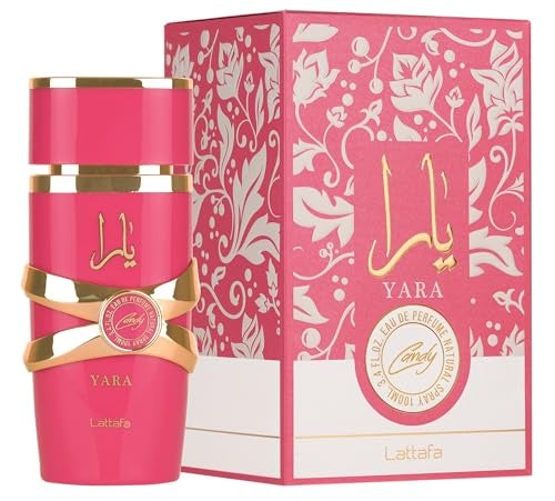 Lattafa Yara Candy Eau De Parfum Spray  Perfume for Women  3.4 Oz