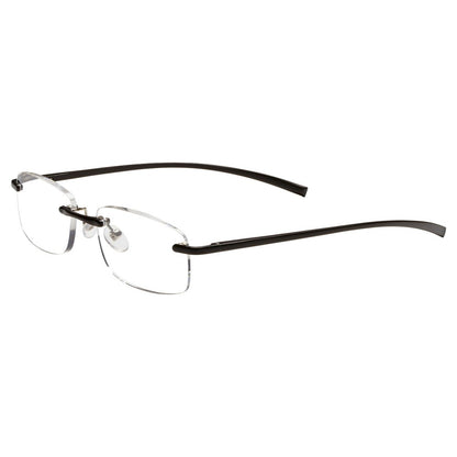 ICU Stanford Rimless Black Reading Glasses - Bellso