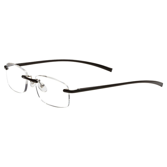 ICU Stanford Rimless Black Reading Glasses - Bellso
