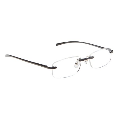ICU Stanford Rimless Black Reading Glasses - Bellso