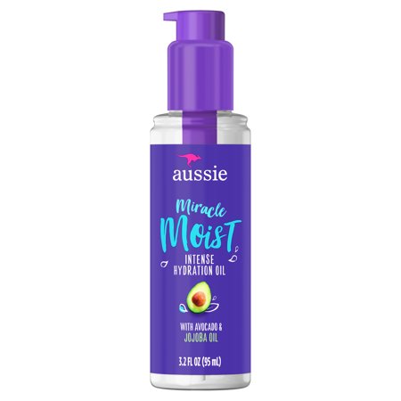 For Dry Hair - Aussie Miracle Moist Intense Hydration Oil with Jojoba Oil - 3.2 Fl Oz - Bellso