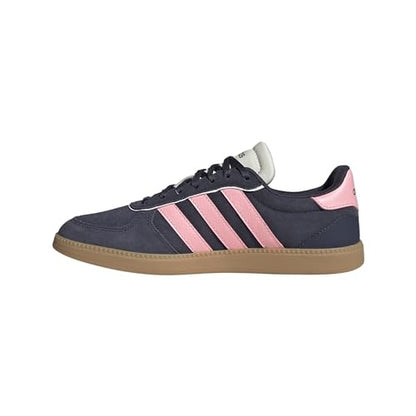 Adidas Women's Breaknet Sleek Suede Casual Sneakers from Finish Line - Navy/Pink Size 7 - Bellso