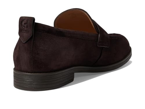 Cole Haan Stassi Penny Loafer Women's Shoes Dark Choco Suede : 7.5 B - Medium, Leather - Bellso