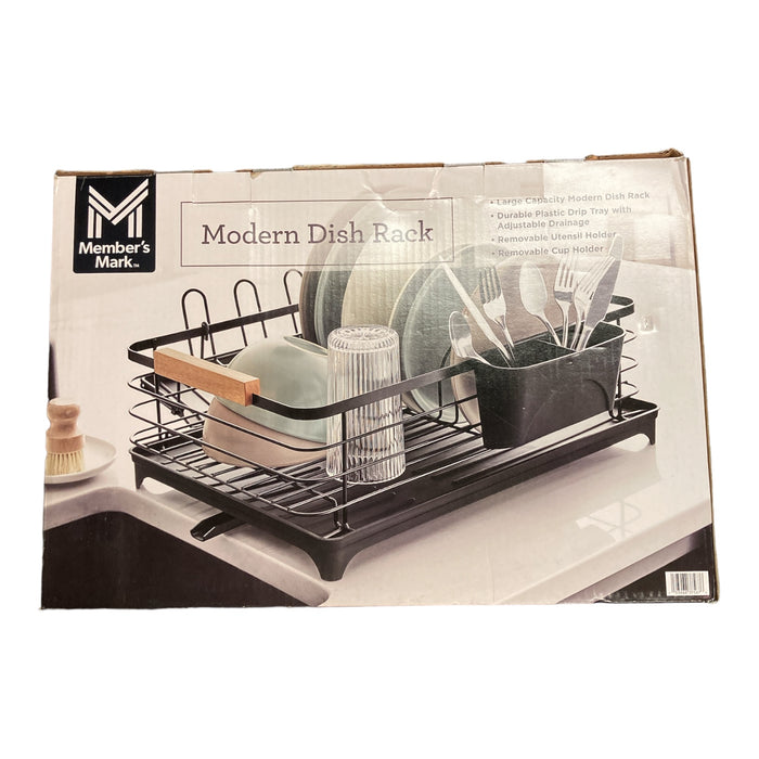 Member's Mark Modern Dish Rack With Utensil Caddy And Glassware Holder