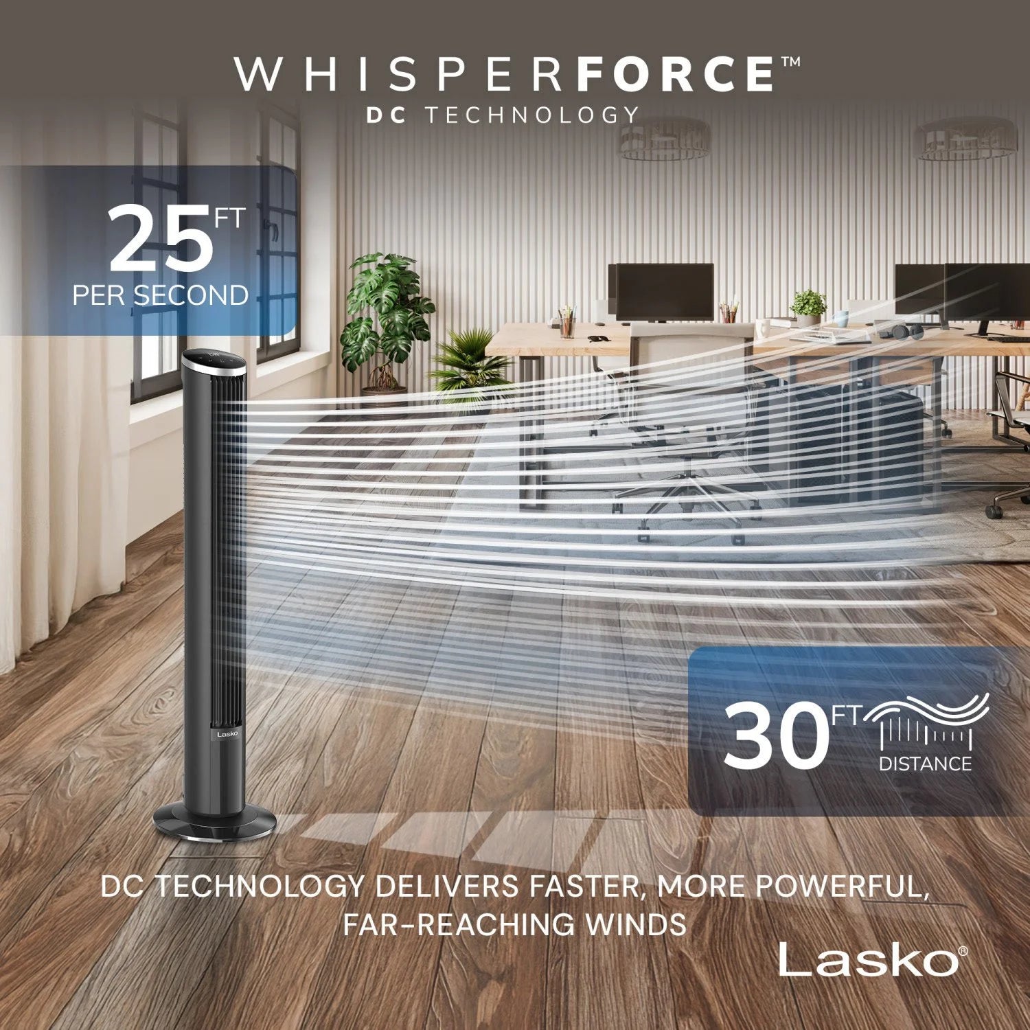 Lasko 42” Oscillating 12-Speed DC Tower Fan with Remote - Bellso