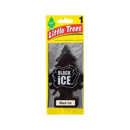 LITTLE TREES Long-Lasting Automotive Air Fresheners  Black  0.25  X 3  X 7.50