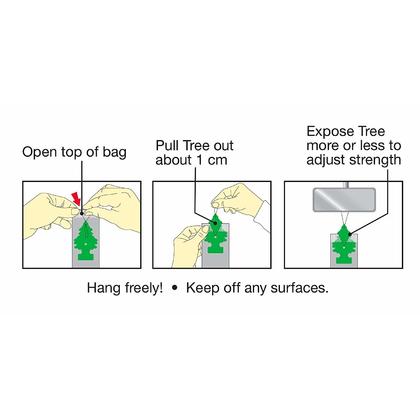 LITTLE TREES Long-Lasting Automotive Air Fresheners  Black  0.25  X 3  X 7.50