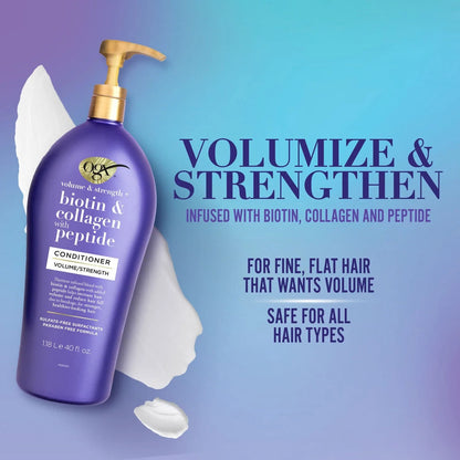 OGX Volume and Strength + Biotin and Collagen Conditioner (40 Fluid Ounce)