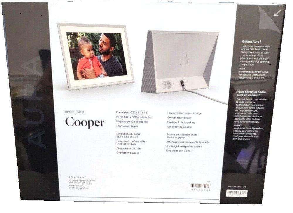 Aura Cooper River Rock (990363059) Digital Frame NEW FREE/FAST SHIPPING - Bellso