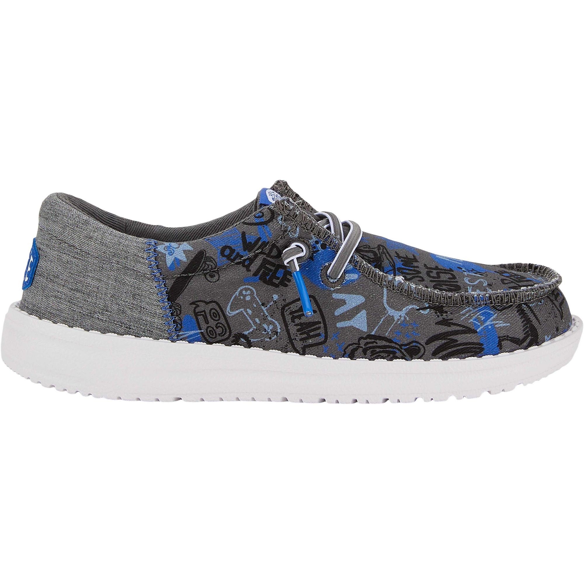 Hey Dude Boys' Wally Funk Y Graffiti Casual Shoes Size J5 - Bellso