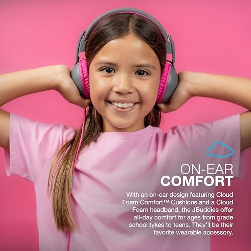 JBuddies Studio 2 Wired Kids Headphones - Pink - Bellso