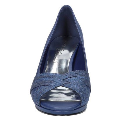 Easy Street Women's Lavish Platform Pumps - Navy Size 9-1/2 M - Bellso