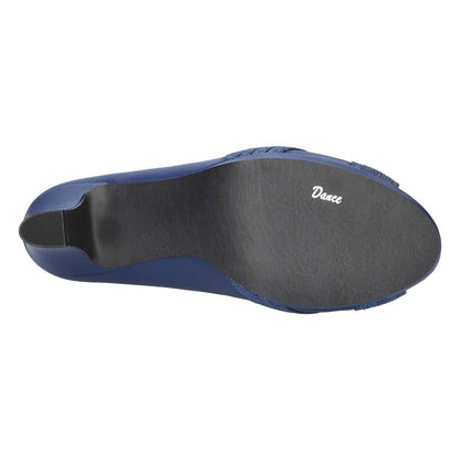 Easy Street Women's Lavish Platform Pumps - Navy Size 9-1/2 M - Bellso