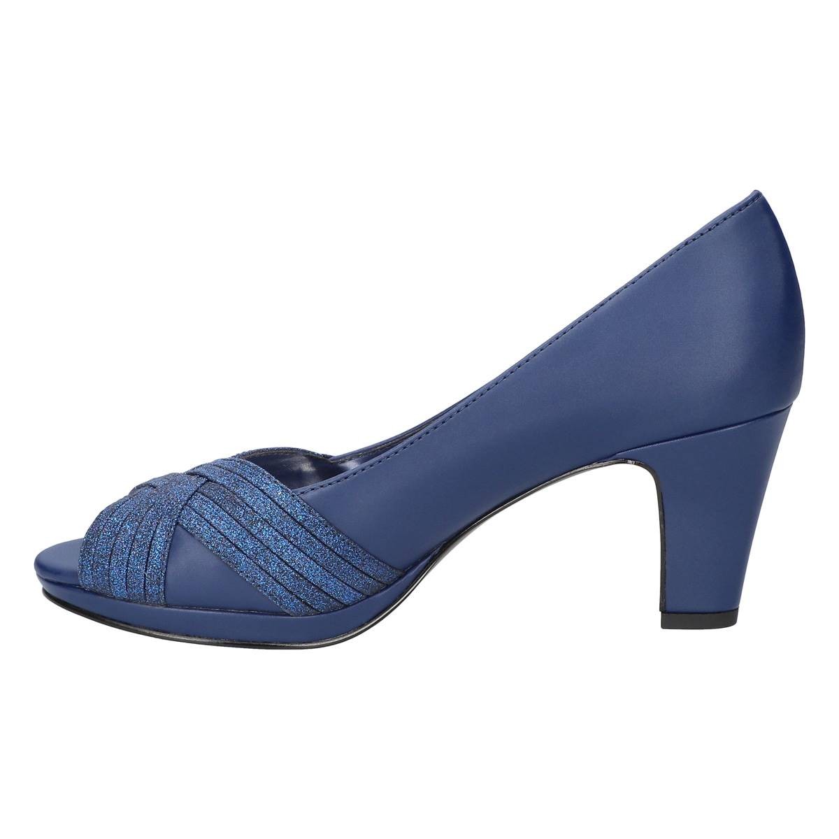 Easy Street Women's Lavish Platform Pumps - Navy Size 9-1/2 M - Bellso