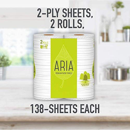 Aria, Earth Friendly Paper Towels, 2-Count - Bellso