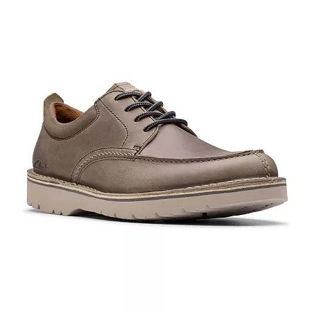 Clarks Collection Men's Eastridge Moc Shoes - Grey Leather Size 11 M - Bellso