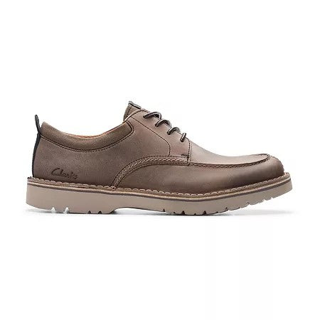 Clarks Collection Men's Eastridge Moc Shoes - Grey Leather Size 11 M - Bellso