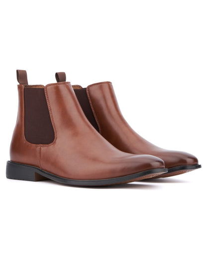 New York & Company Men's Harrison Chelsea Boots - Cognac Size 10 - Bellso