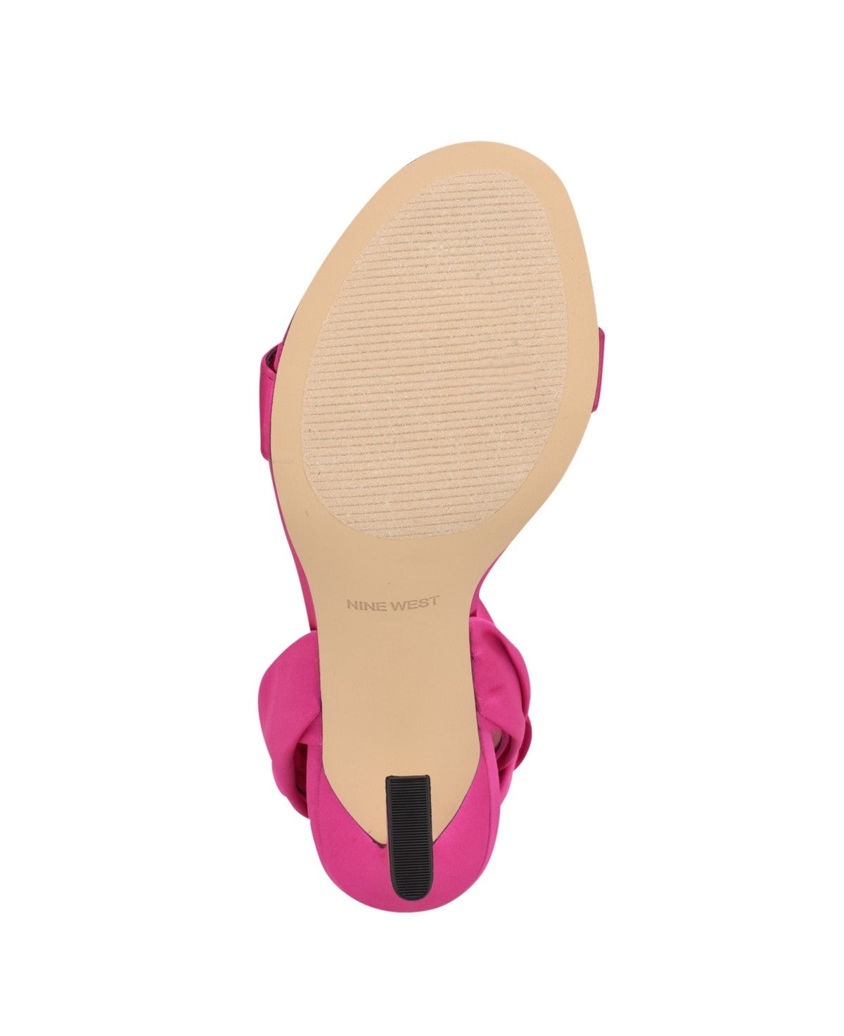 Nine West Women's Kelsie Ankle Wrap Sculpted Heel Sandals - Pink Satin Size 6.5 - Bellso