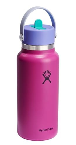 Hydro Flask 32oz Wide Mouth Flex Straw Water Bottle Holiday Punch: BPA-Free, Vacuum-Insulated, Leakproof, Dishwasher-Safe - Bellso