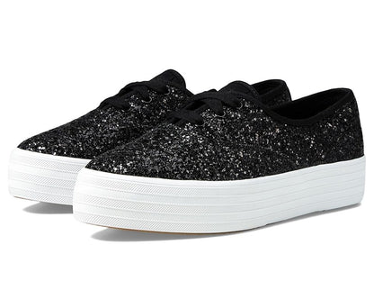 Keds Point Glitter Lace up Platform Sneakers Size 8.5 - Bellso
