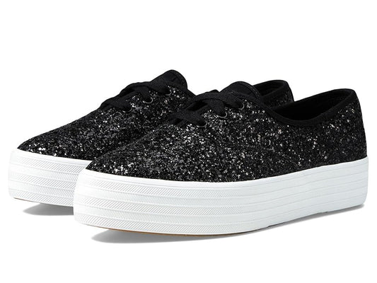 Keds Point Glitter Lace up Platform Sneakers Size 8.5 - Bellso