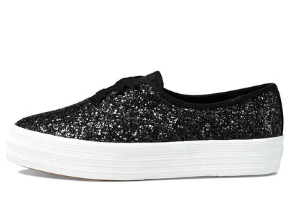 Keds Point Glitter Lace up Platform Sneakers Size 8.5 - Bellso