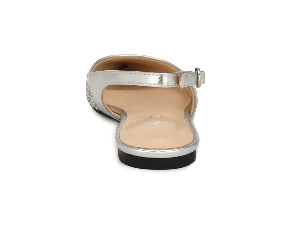 Nine West Beamz Women's Flat Shoes Silver : 8.5 M, Leather - Bellso