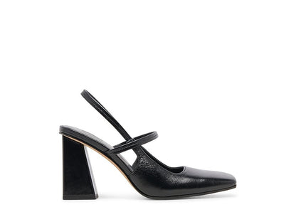 Dolce Vita Soyer High Women's Heels Midnight Crinkle Patent : 8.5 M, Leather/Rubber - Bellso