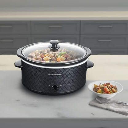 6 Qt. Black Slow Cooker - Bellso