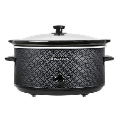 6 Qt. Black Slow Cooker - Bellso
