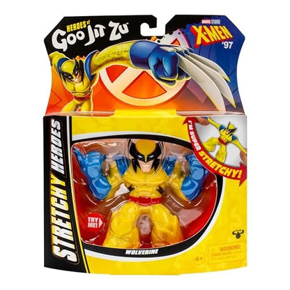 Heroes of Goo Jit Zu Marvel Studios X-Men '97 Wolverine Stretchy Action Figure, with Metallic Rheoscopic X-Gene Filling,Stretch Wolverine up to 3 Time - Bellso