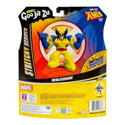 Heroes of Goo Jit Zu Marvel Studios X-Men '97 Wolverine Stretchy Action Figure, with Metallic Rheoscopic X-Gene Filling,Stretch Wolverine up to 3 Time - Bellso
