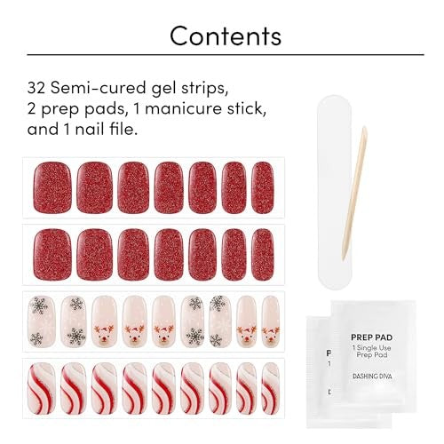 Dashing Diva Glaze Nail Art - Jolly and Bright - 32ct - Bellso