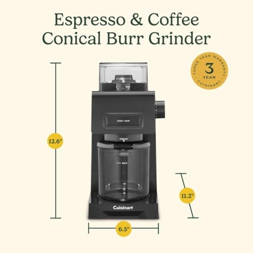 Cuisinart Espresso Conical Burr Grinder, Black - Bellso