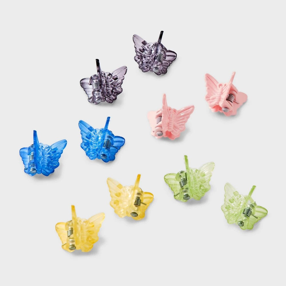 Micro Butterfly Claw Hair Clip Set 10pc - Wild Fable™ - Bellso