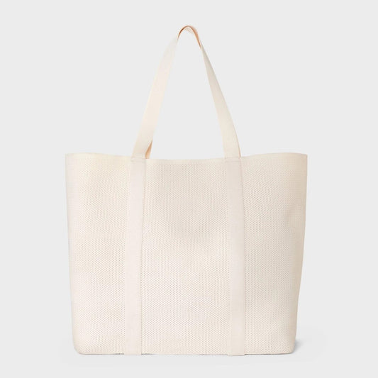 Engineered Knit Tote Handbag - a New Day Off-White